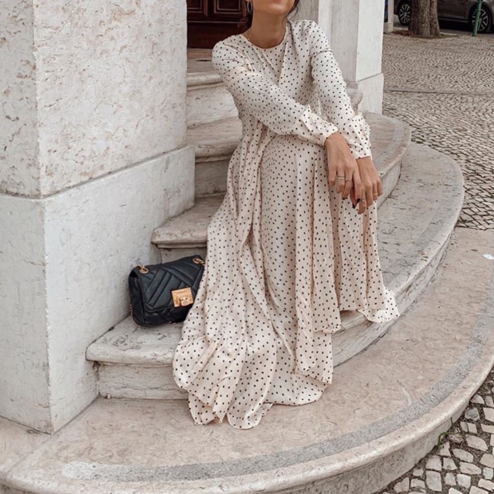 Zara polka dot dress bloggers favorite rare❤️